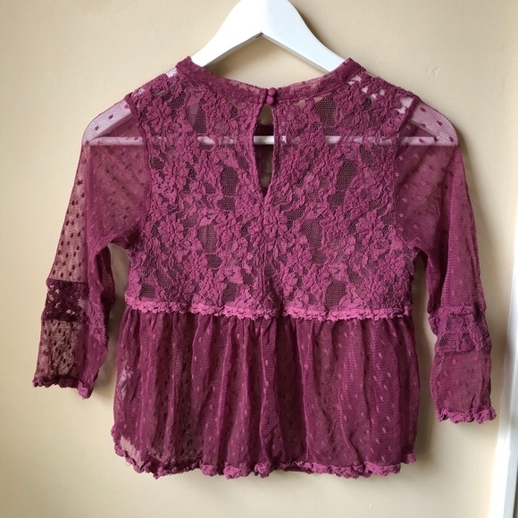 Free People Modern Romance Lace Crop Blouse Top - Picture 5 of 8